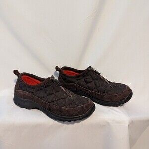 Lands End Leather and Quilted Hiking Shoe - Womens 8